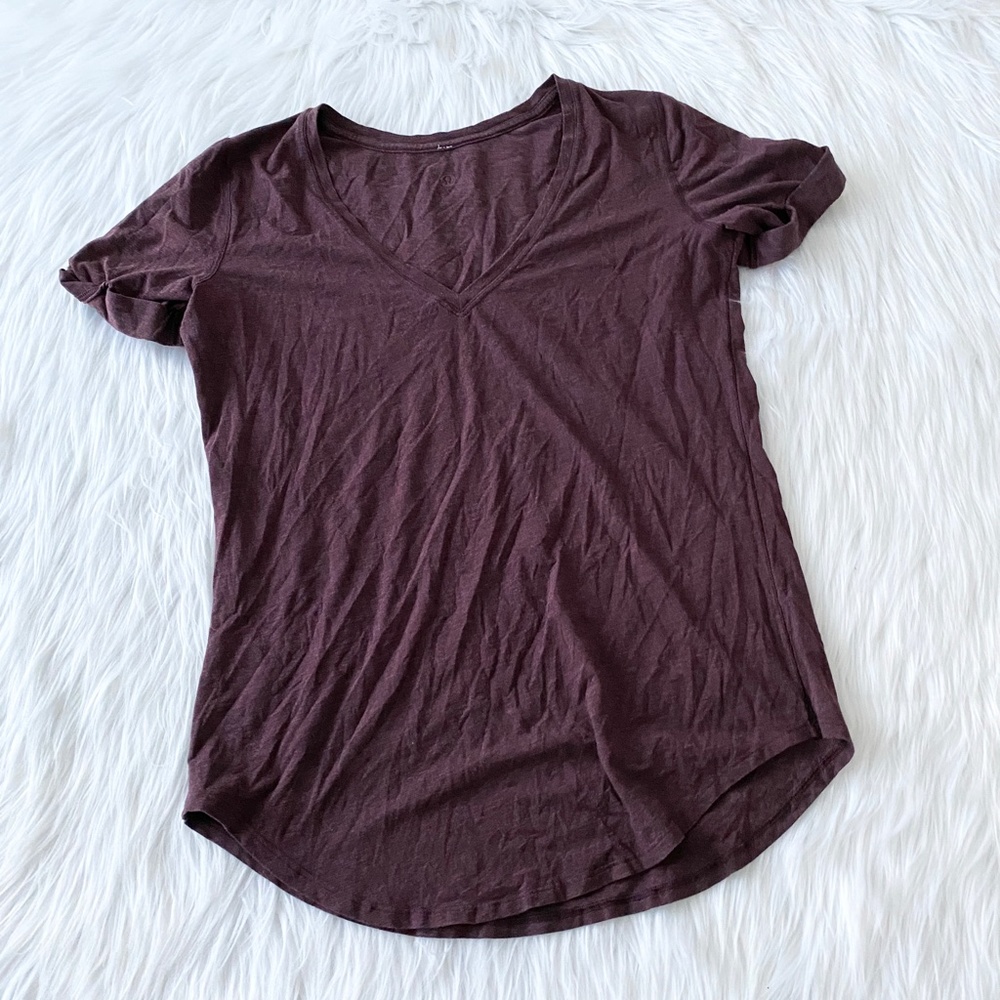 (3 for $15) lululemon athletica Short Sleeve Tee - Burgundy/Purple